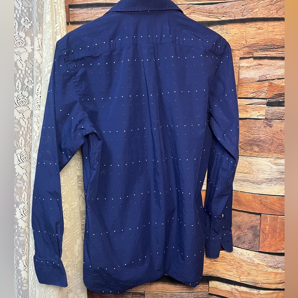 Harmont & Blaine 100% Navy Blue Patterned Shirt (Inv. #001) - Picture 5 of 14